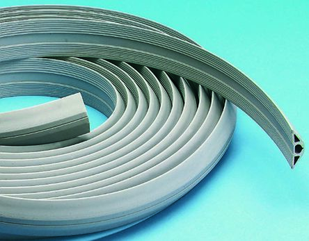 Vulcascot Cable Cover, 8 x 5mm (Inside dia.), 27 mm x 9m, Grey
