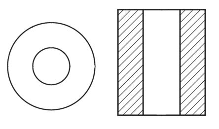 FERROXCUBE Ferrite Sleeve, 14.3 Dia. x 15mm, For EMI Suppression, Apertures: 1, Diameter 6.35mm