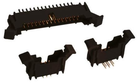 3M 1552 Series, 2mm Pitch 16 Way 2 Row Shrouded Straight PCB Header, Through Hole, Solder Termination