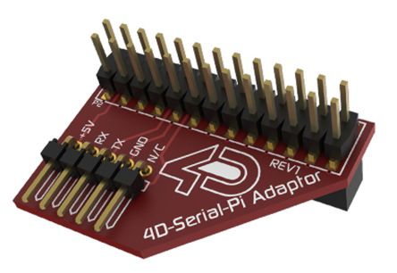 4D Systems, Serial Pi LCD Display Adapter Board, 4D Serial Pi Adaptor