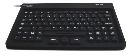 Ceratech Wired Black USB Mini Keyboard, QWERTY (UK)