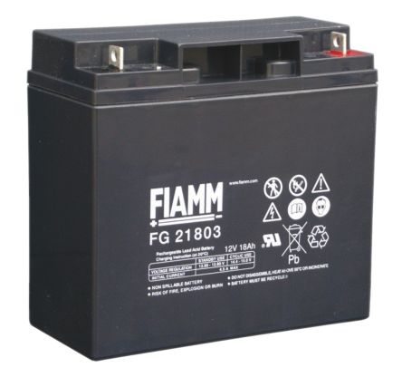 Fiamm FG21803 12V Lead Acid Battery, 18Ah