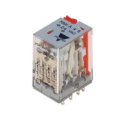 Carlo Gavazzi 4PDT Plug In Non-Latching Relay, 120V ac Coil, 5 A