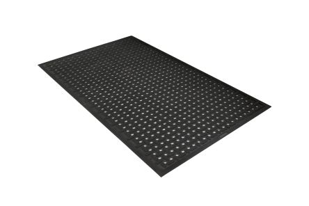 K-Mat Black Nitrile Rubber Detergent-Resistant, Fat-Resistant, Grease-Resistant, Oil-Resistant Walkway Mat