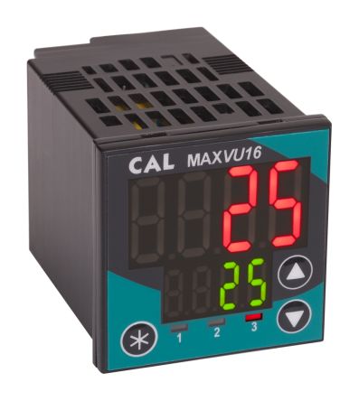 CAL MAXVU16 PID Temperature Controller, 48 x 48mm 1 PT100, Thermocouple (J/K/C/R/S/T/B/L/N), Universal Input Input