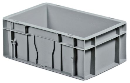Schoeller Allibert Grey Stacking Container, 120mm x 300mm x 200mm
