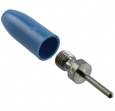 Cinch Connectors, Blue 4mm Test Connector, Nickel Plated, 10A