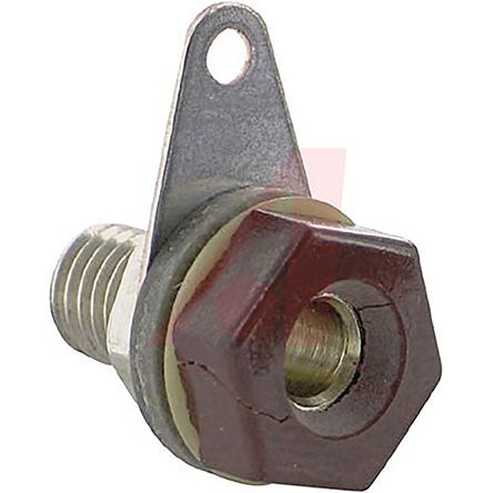 Cinch Connectors, Red 4mm Test Connector, Nickel Plated, 15A