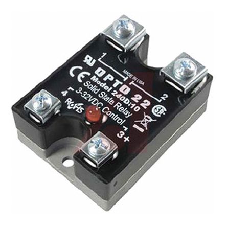 Opto 22 10 A Solid State Relay, AC, Screw Fitting, 240 V ac Maximum Load