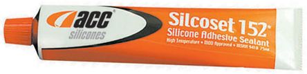 White Silicone Sealant Paste for Industrial. 75 ml Tube, -60 &#8594; +300 &#176;C
