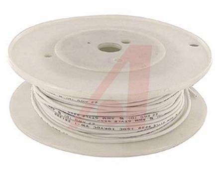 ALPHA DEARBORN White, 30.5m Silicone UL3239 Hook Up Wire, 0.35 mm&#178; CSA , 10 kV 22 AWG