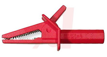 ADAPTIVE INTERCONNECT Crocodile Clip, Steel Contact, 20A, Red