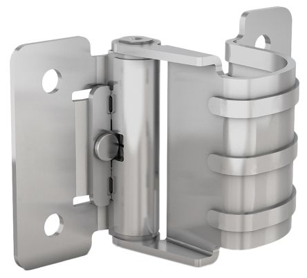 Pinet Polished Stainless Steel Concealed Hinge with a Fixed Pin Screw, 40mm x 67mm x 29.5mm
