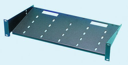 Black Cantilever Shelf, 2U x 255mm x 483mm, 20kg max