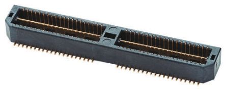 Samtec QTE Q Strip Series, 0.8mm Pitch 120 Way 2 Row Straight PCB Header, Surface Mount, Solder Termination