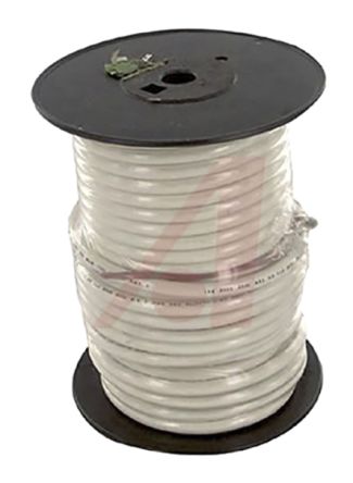 ALPHA DEARBORN White, 305m PVC UL3239 Hook Up Wire, 8.61 mm&#178; CSA , 600 V 8 AWG