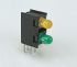 PCB LED indikátor barva zelená a červená Pravý úhel Schurter