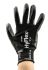 Ansell HyFlex 11-601 Black Nylon General Purpose Work Gloves, Size 9, Large, Polyurethane Coating
