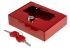 Securikey Rot Stahl Schlüsselschrank mit Schlüsselschloß für 1 Schlüssel, B 123mm, H 153 mm, Wandmontage