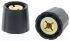Sifam 夹头电位器旋钮, 3.2mm轴, 圆形轴, Φ15.5mmx14.3mm高旋钮, 黑色