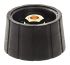 Sifam 夹头电位器旋钮, 6mm轴, 圆形轴, Φ29.5mmx17.9mm高旋钮, 黑色