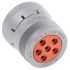 Deutsch Circular Connector, 6 Contacts, Cable Mount, Plug, Female, IP67, HD10 Series