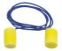 Tappi per orecchie Monouso in PVC 3M E.A.R, SNR 31dB, conf. da 200 coppie Con filo, col. Blu, Giallo
