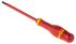 Facom Slotted Insulated Screwdriver, 5.5 x 1 mm Tip, 125 mm Blade, VDE/1000V, 235 mm Overall