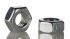 RS PRO, Bright Zinc Plated Steel Hex Nut, DIN 934, M8
