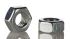 RS PRO, Bright Zinc Plated Steel Hex Nut, DIN 934, M3