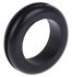 RS PRO Black PVC 20mm Cable Grommet for Maximum of 16mm Cable Dia.