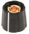 Sifam 15.5mm Black Potentiometer Knob for 6mm Shaft Splined, S151 006BK