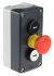 Schneider Electric Latching, Spring Return Control Station Switch - 2NO, SPST, Polycarbonate, 3 Cutouts, Black, Red,