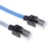 Omron Cat6a Male RJ45 to Male RJ45 Ethernet Cable, S/FTP, Blue LSZH Sheath, 15m, Low Smoke Zero Halogen (LSZH)