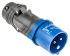 Legrand 16A工业连接器插头, 2P + E, 230 V, IP44, 蓝色, 电缆安装, 0 520 42