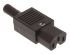 Conector IEC C15 hembra Bulgin, Recto, Montaje de Cable, 250 V, 10A