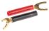 Staubli Insulated Crimp Spade Connector, 4mm Stud Size, Red/Black