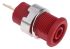 Staubli Red Female Banana Socket, 4 mm Connector, Tab Termination, 24A, 1000V, Gold Plating