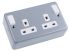 MK Electric Grey 2 Gang Plug Socket, 2 Poles, 13A, Indoor Use