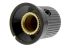 RS PRO 16mm Black Potentiometer Knob for 6.4mm Shaft Splined