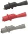 Fluke 10A鳄鱼夹, 黑色，灰色，红色, 8mm开口, 2 mm接口, 镀镍钢触点, 绝缘, AC120