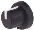 Sifam 18.9mm Black Potentiometer Knob for 6mm Shaft Splined, 3/03/TPN130-006/237/224