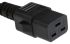 RS PRO IEC C19 Socket to Type G UK Plug Power Cord, 2m