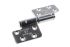 ROCA Brushed Stainless Steel Flag Hinge with a Lift-off Pin, Screw Fixing, 123mm x 84mm x 3mm