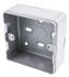 MK Electric 底盒, Metalclad系列, 铝制, 银色, 86mm长x86mm宽x38mm深