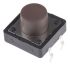 Brown Plunger Tactile Switch, SPST 50 mA @ 12 V dc 4.2mm