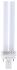 Ampoule fluocompacte G24d-2, 18 W, 4000K, Forme Quadruple tube, Neutre