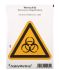 Wolk Gefahren-Warnschild, PVC selbstklebend 'Biologische Gefährdung', 100 mm x 100mm