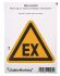 Wolk Gefahren-Warnschild, PVC selbstklebend 'Explosiv', 100 mm x 100mm