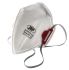 JSP FFP3 Einweggesichtsmaske mit Ventil, Flach faltbar, Weiß, 10 Stück